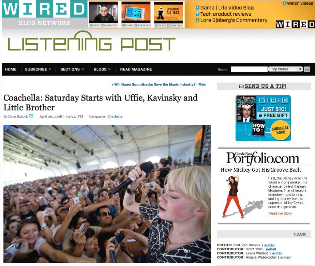 Coachella Coverage on Wired