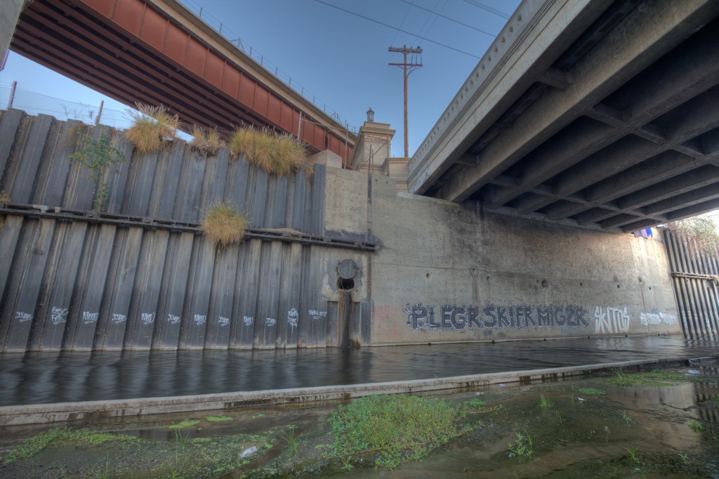 Graffiti In The Los Angeles River Below Washington Boulevard Bridge