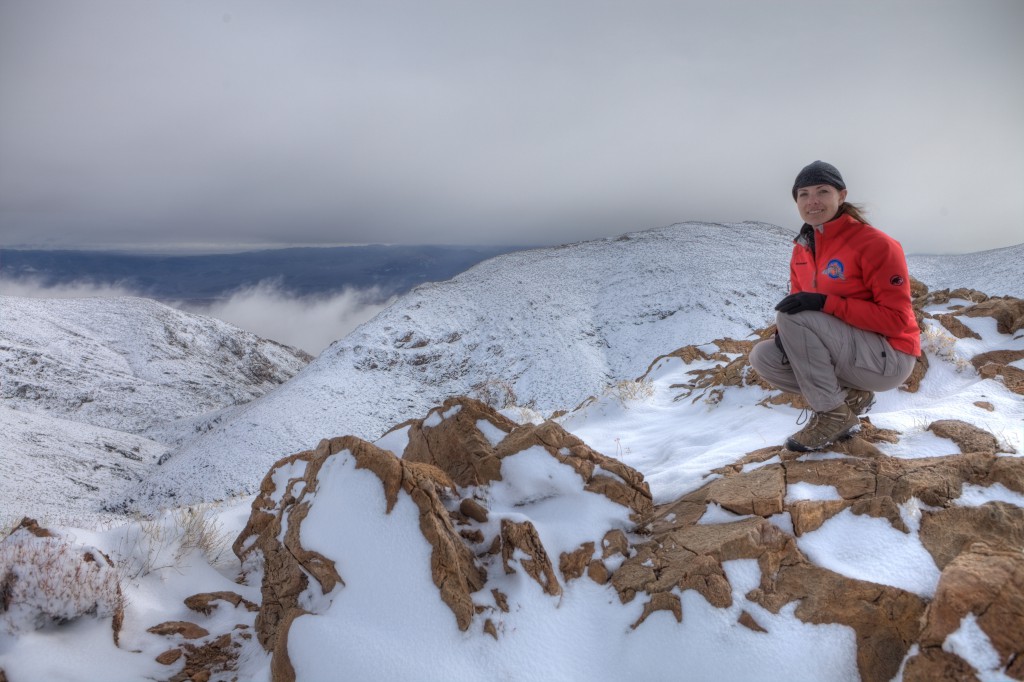 Penelope on Skidoo Road Lookout in Death Valley