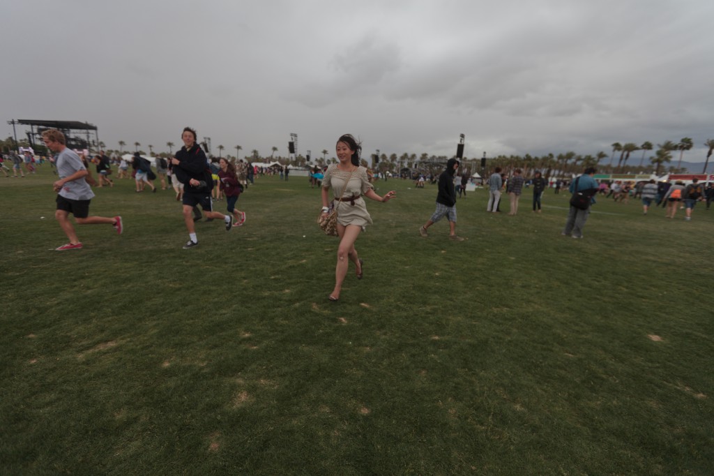 Running from the Rain at Coachella