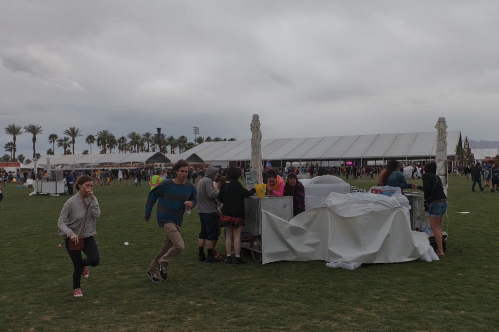 Running from the Rain at Coachella