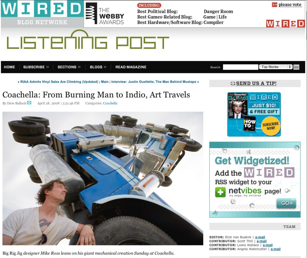 Wired.com Coachella:  Art