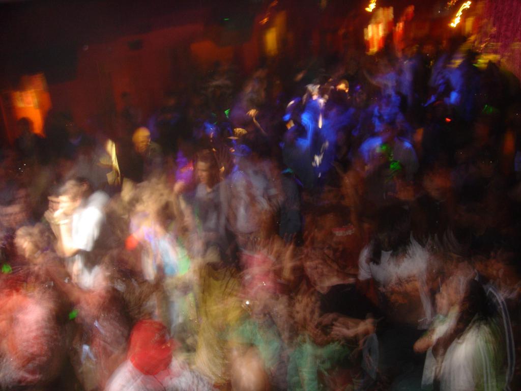 crowd in motion