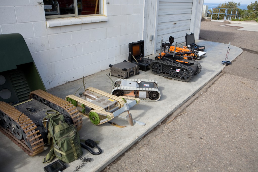 Collection of Military Robots at SPAWAR