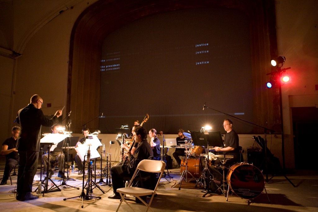 Drew Schnurr conducting the Persee Orche