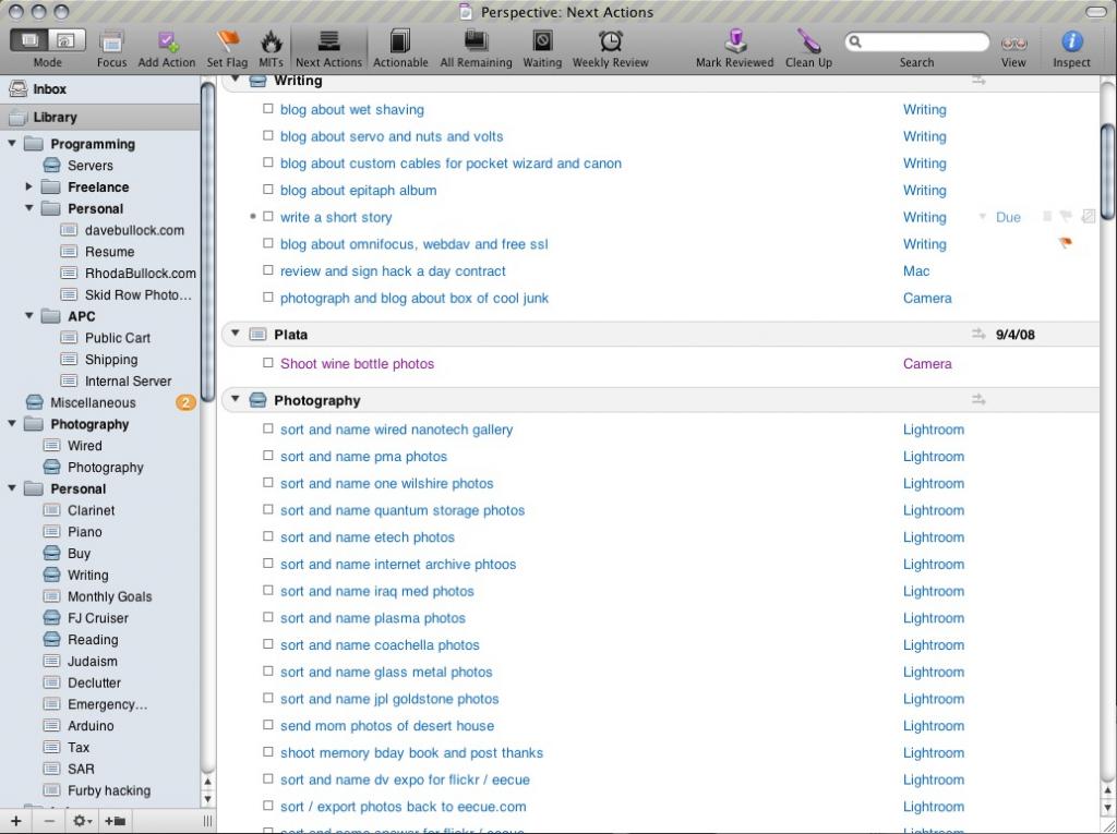 GTD with OmniFocus