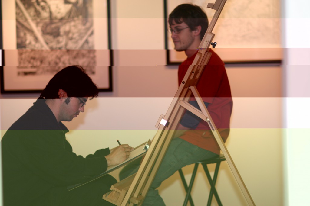 Juan Bethke sketching Eric