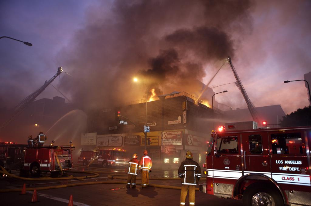 LAFD Fighting a Fire