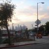 downtown los angeles at sunset