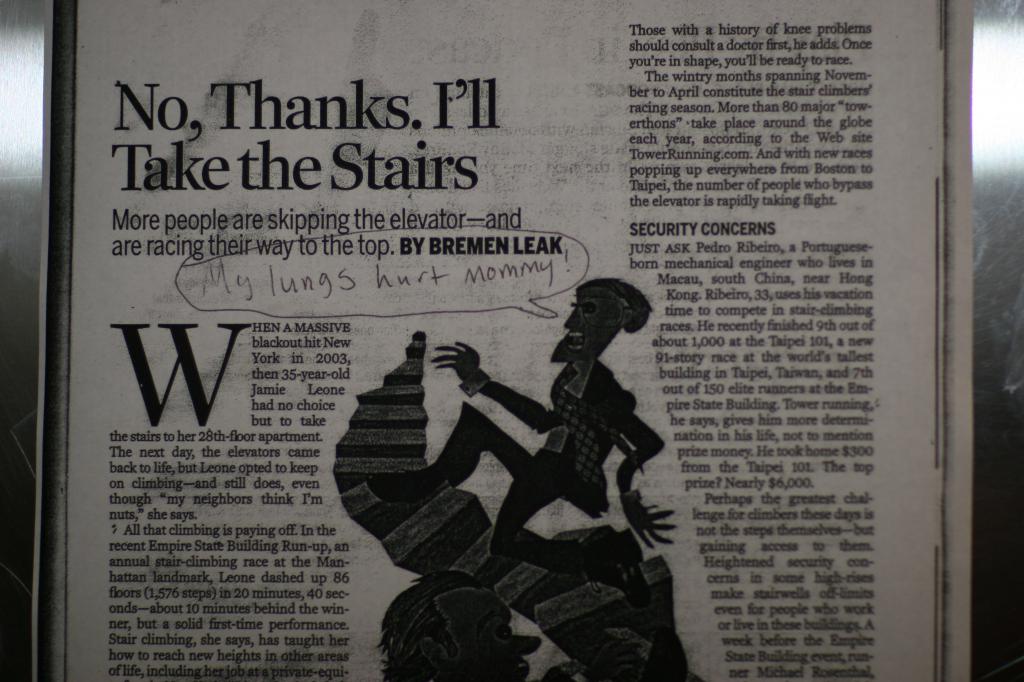 take the stairs