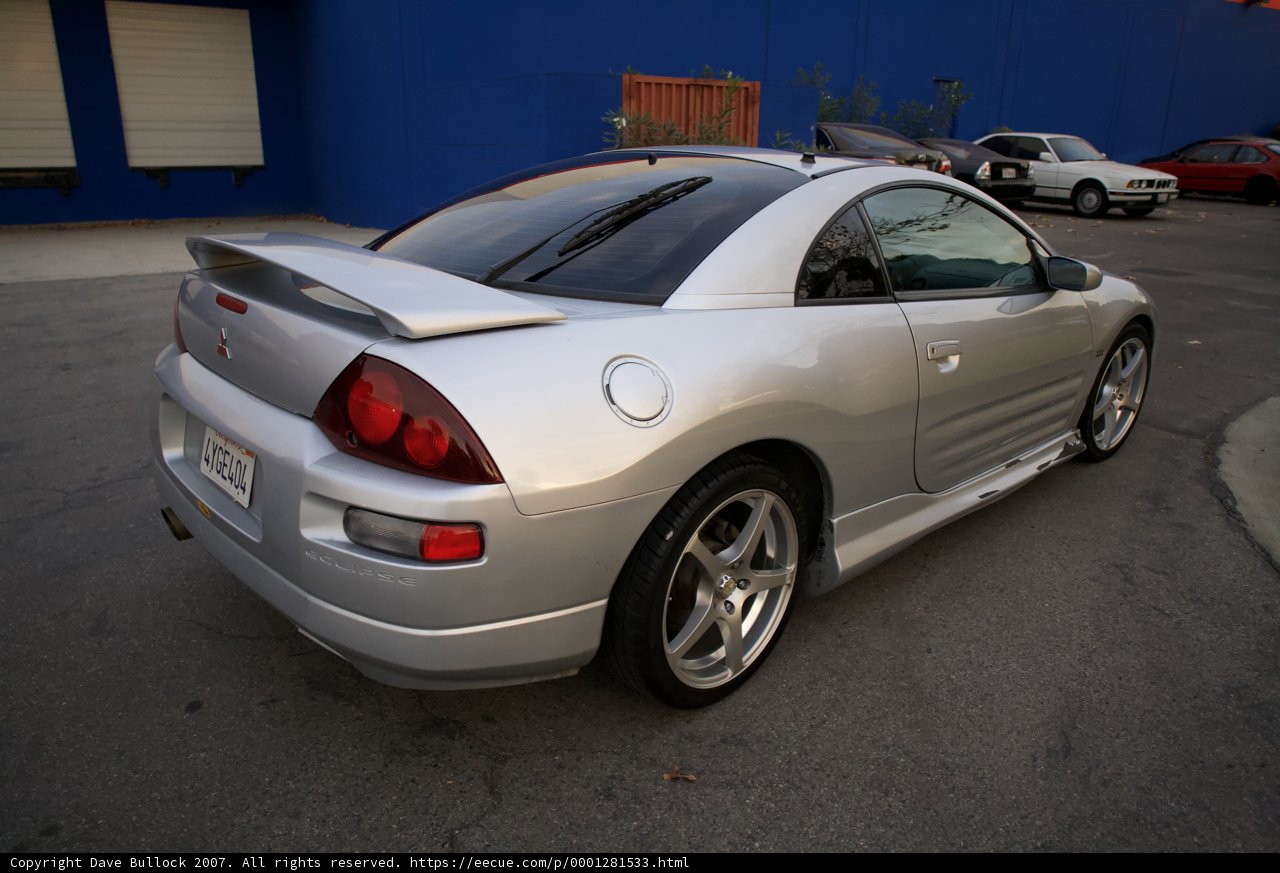 Shining in Silver: The Rear End of a 2007 Eclipse Sports Car