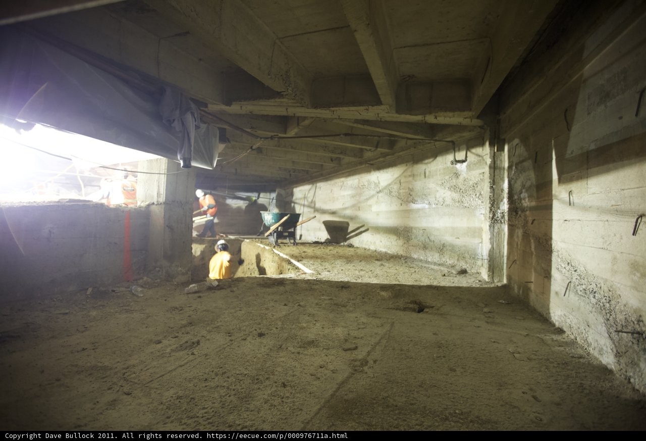 Construction Worker in the Underground Bunker