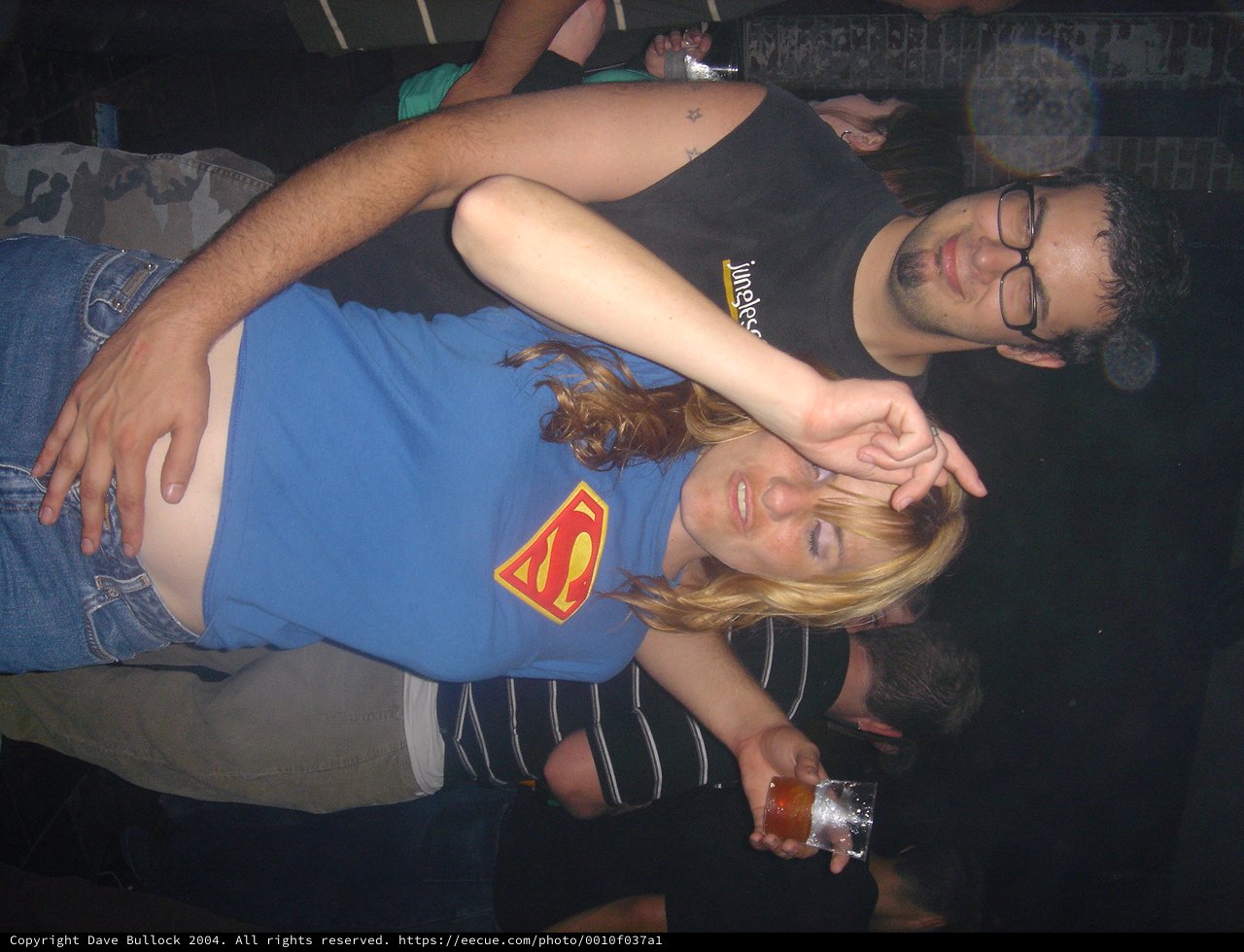 Late Night Party Fun with Superman Shirt 2004