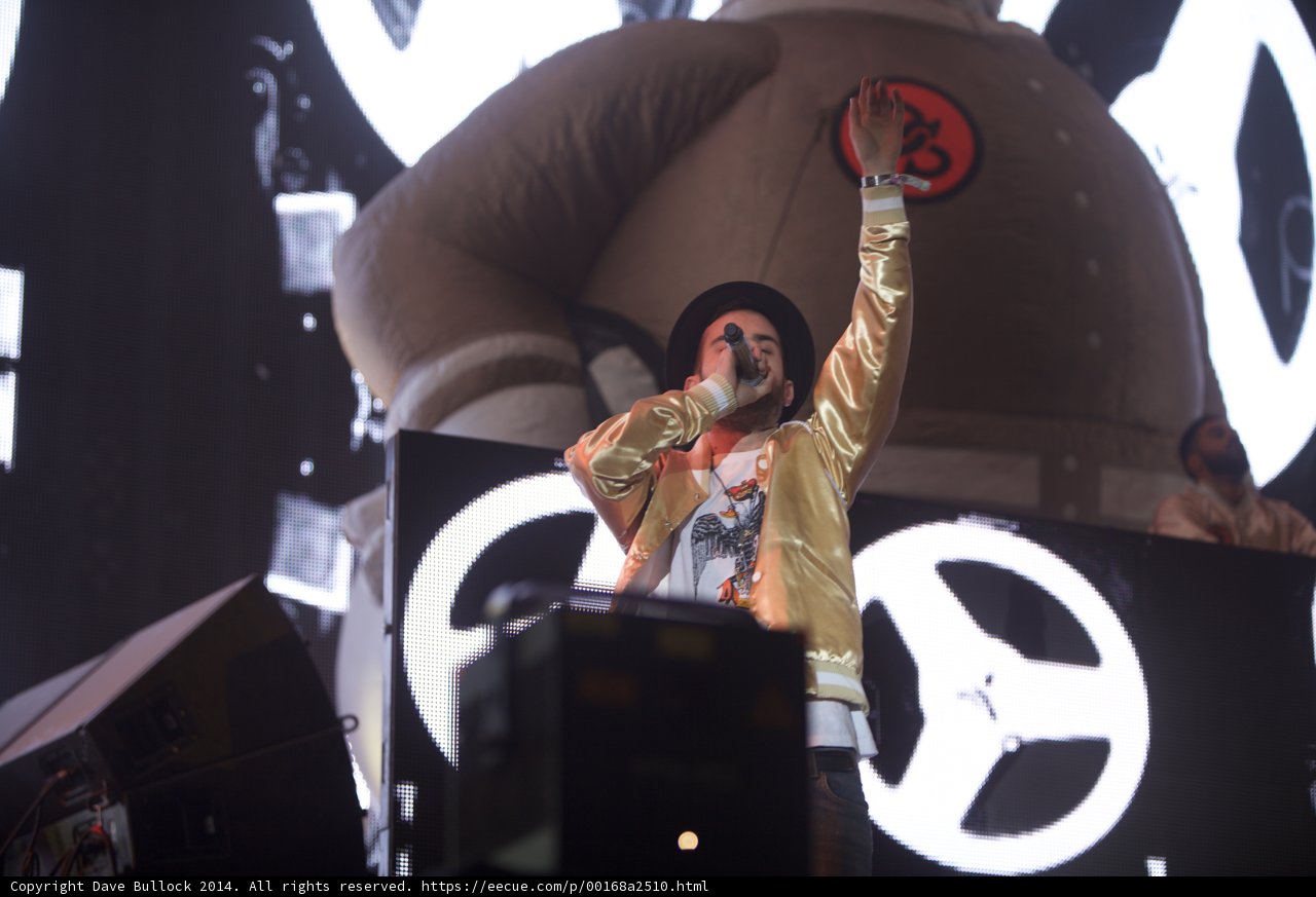 Gold Jacketed Performer on Stage