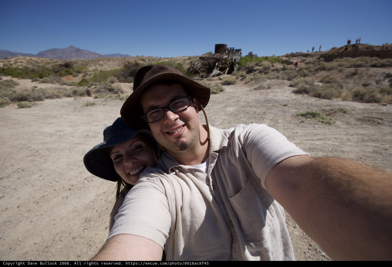 Desert Explorers Selfie at Abandoned Mine Site