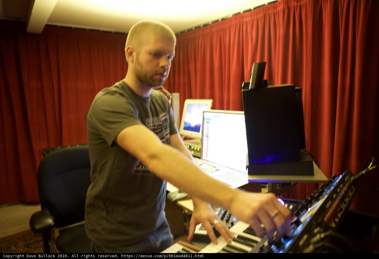 Morgan Page creates electronic magic with his keyboard