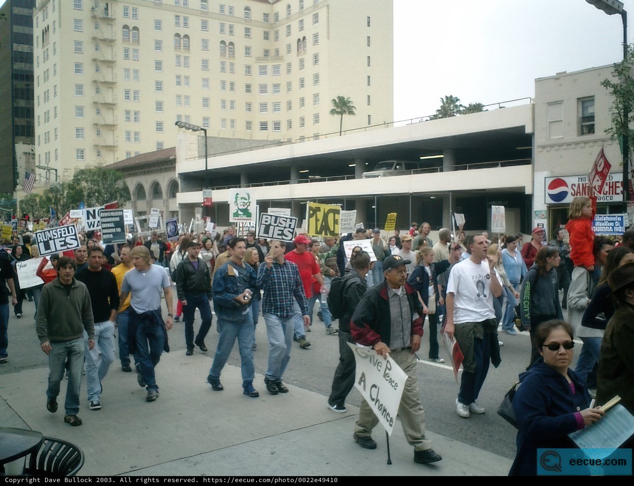 Large Crowd Marching for Change