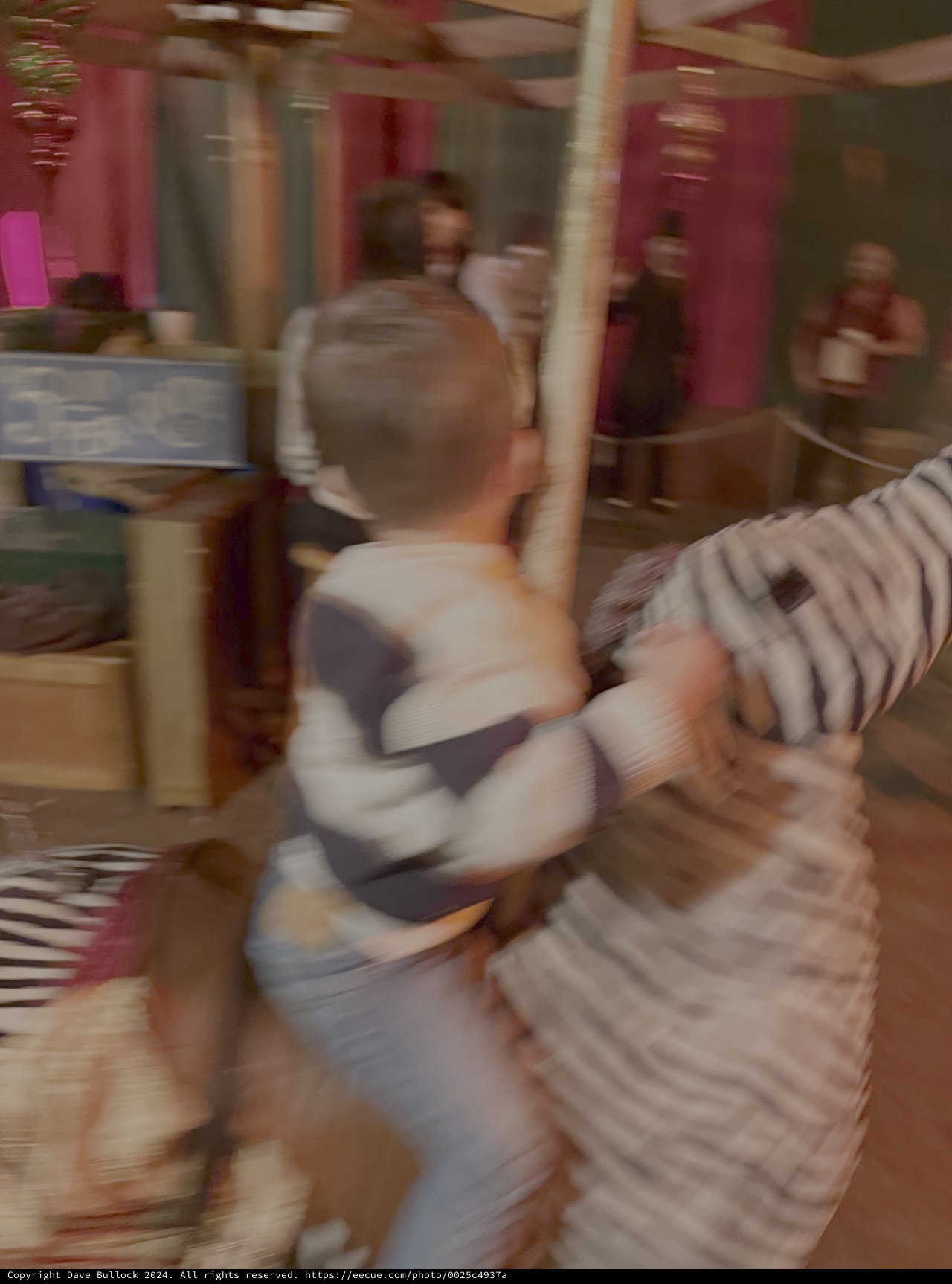 Motion Blur Captures Bustling Market Scene