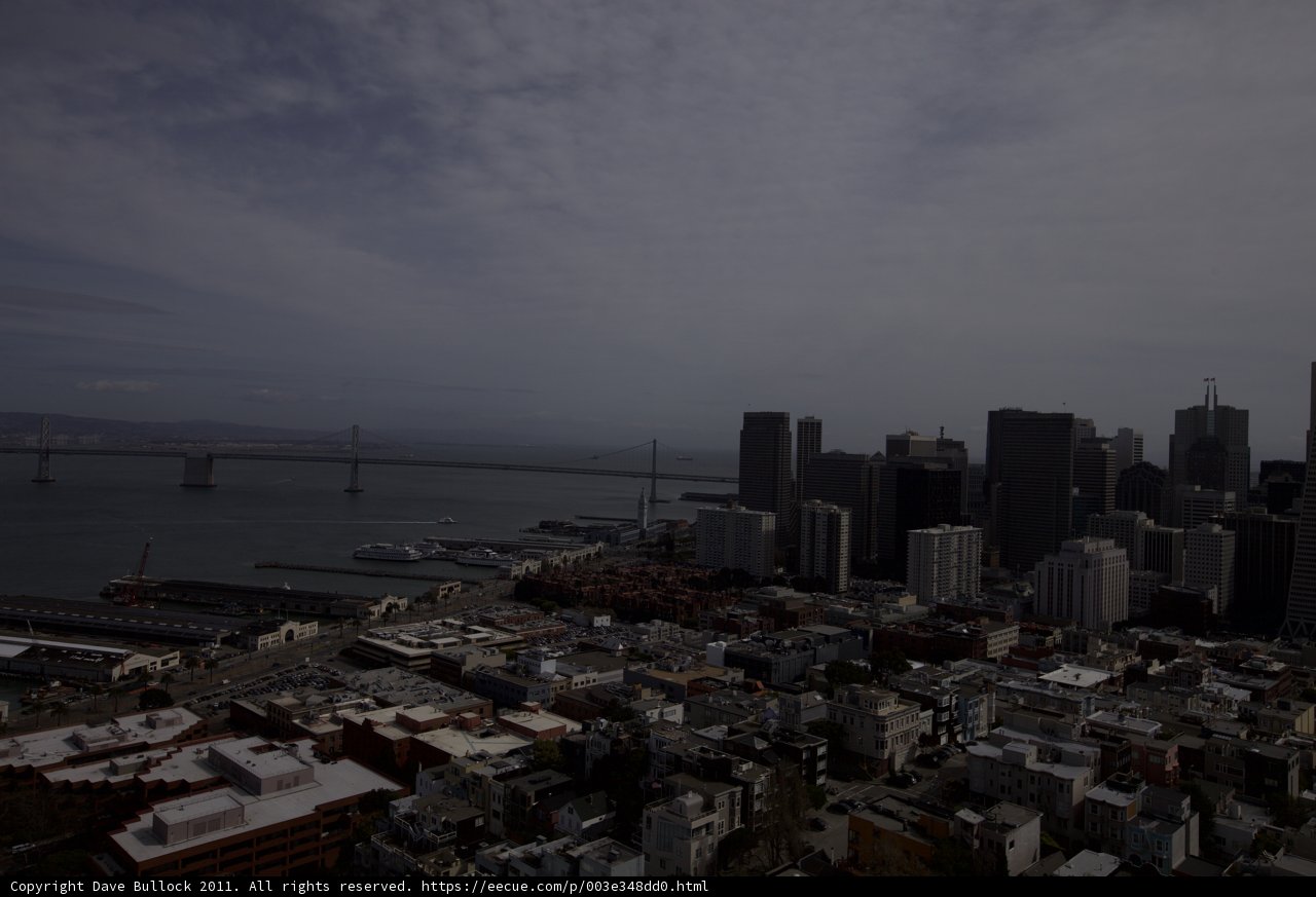 Bird's Eye View of San Francisco Bay Bridge