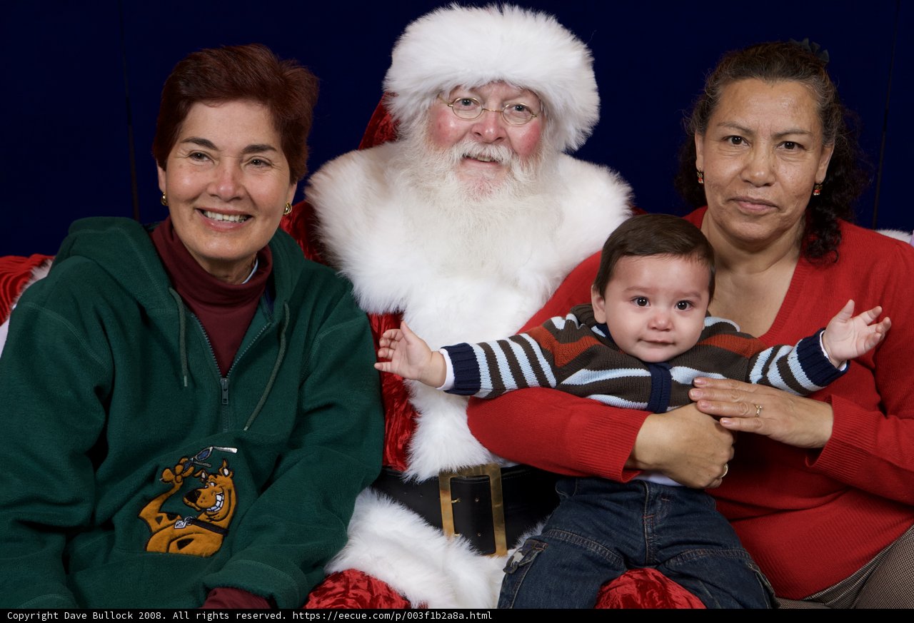 Festive Family Photo with Santa