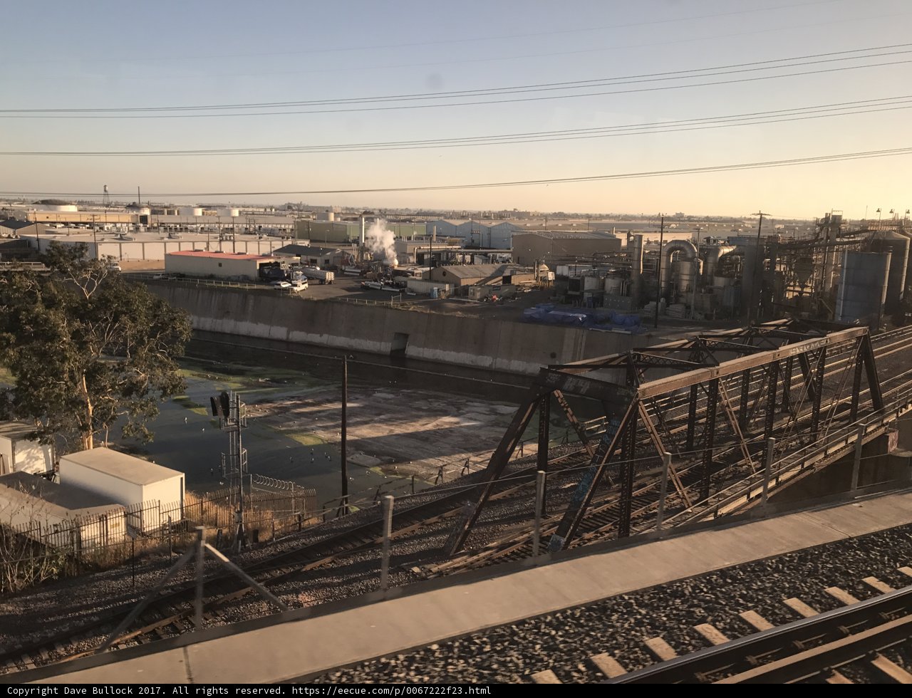 Urban Train Tracks and River