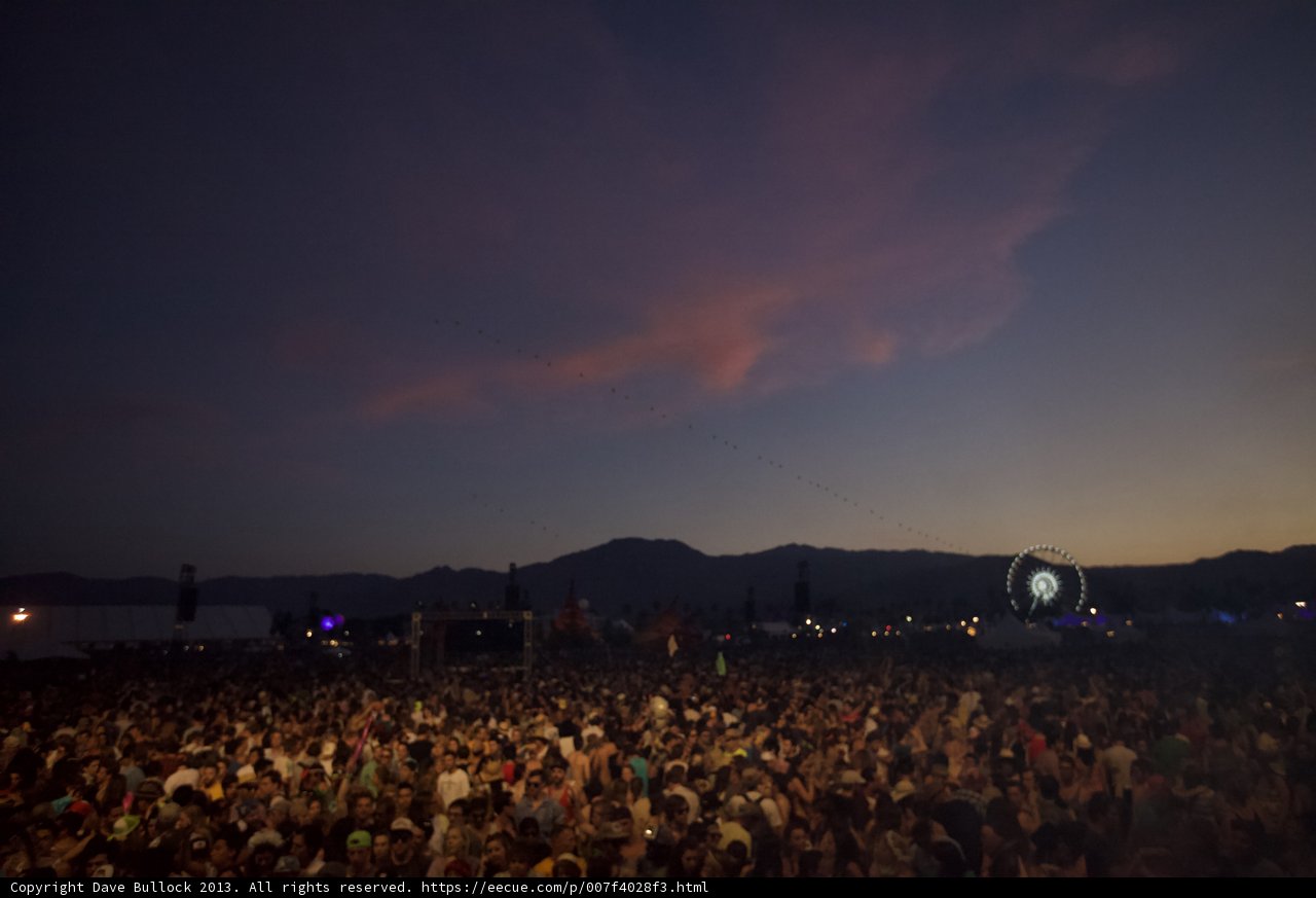 A Sea of Fans Rocking the Night Away at Coachella Festival