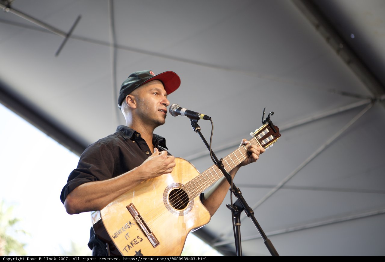 Tom Morello Rocking Coachella Stage with Acoustic Guitar