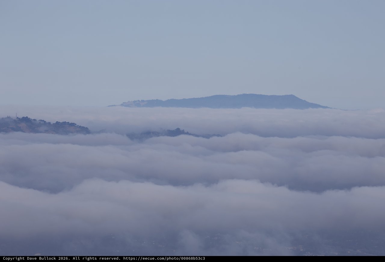 Mountains Emerging Through a Sea of Fog