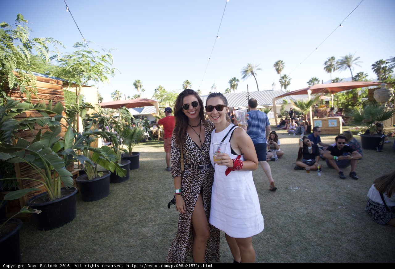Two Women Enjoying the Outdoors at Coachella 2016