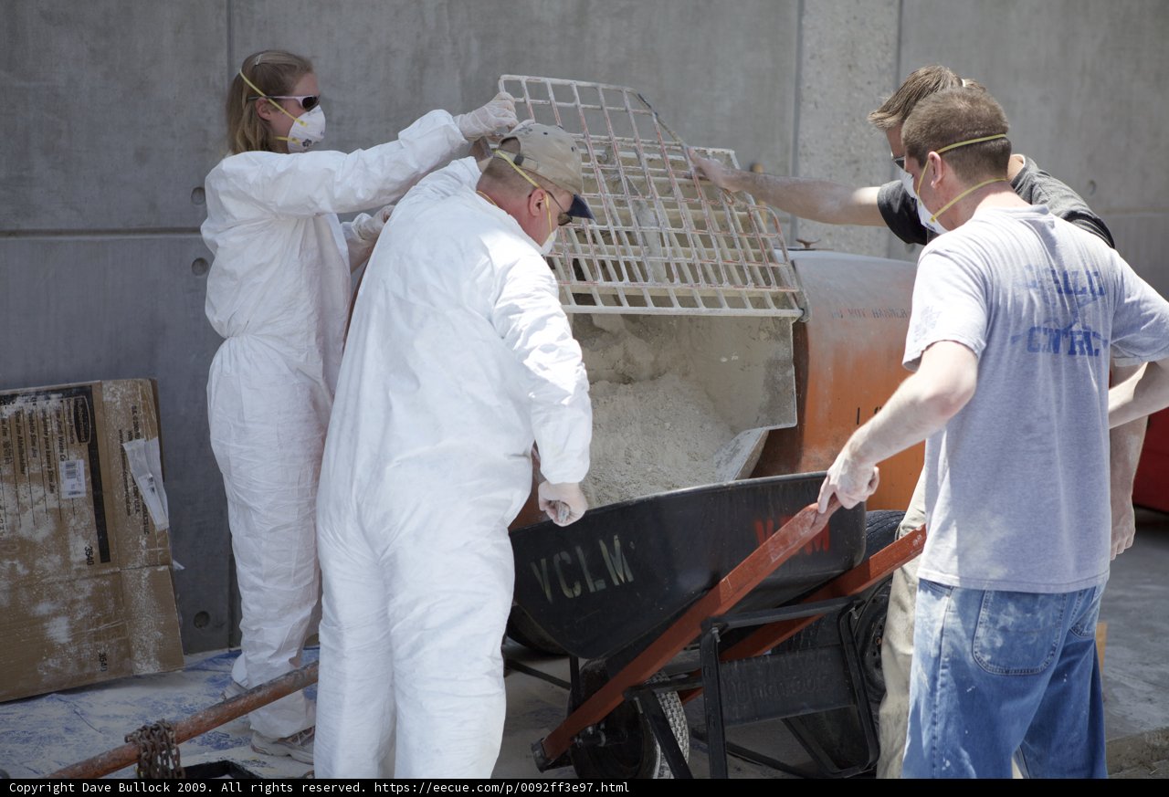 White-suited Workers Backstage