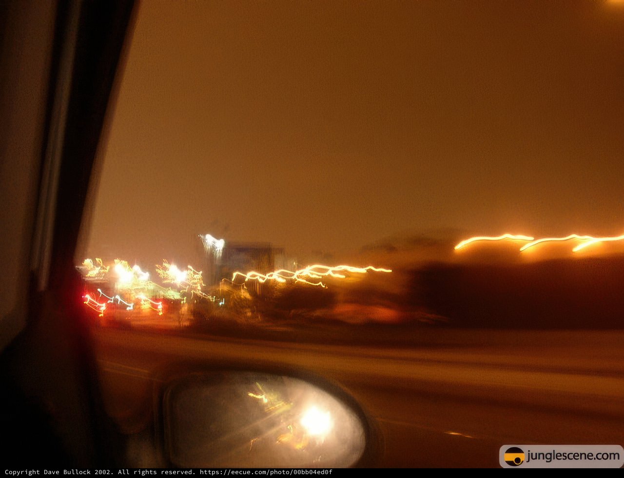 Blurry Night View of Urban Life