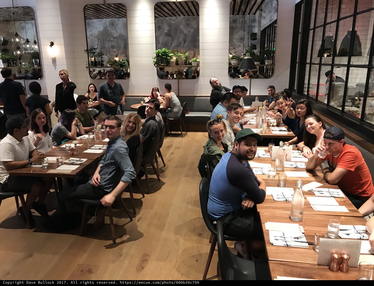 Group Dinner Gathering at Modern Restaurant 2017