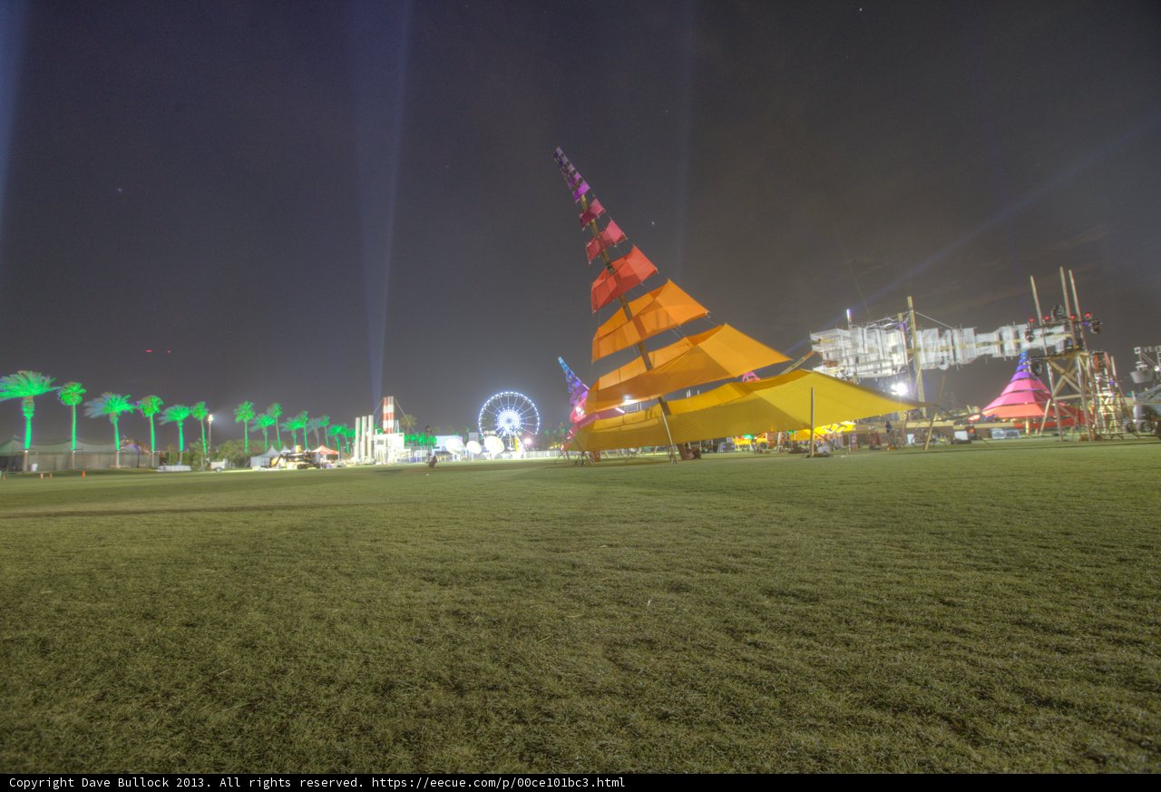 Colorful Tent in the Field