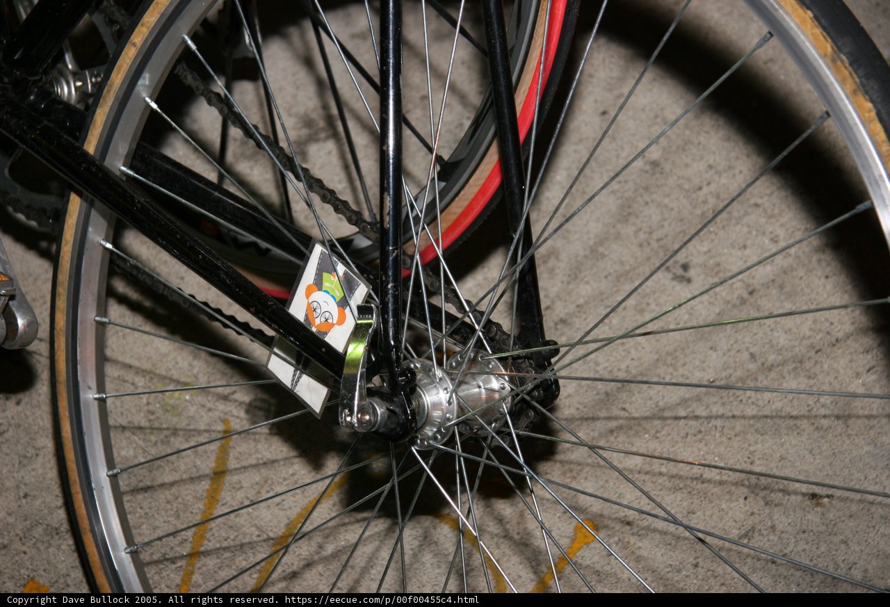 Stickered Bicycle Wheel