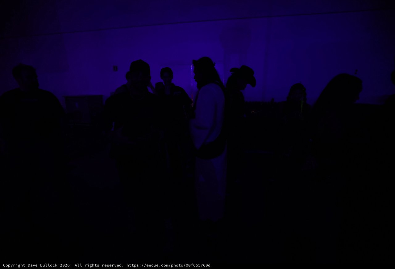 Silhouettes Dance Under Violet Blacklight at Wobbleland