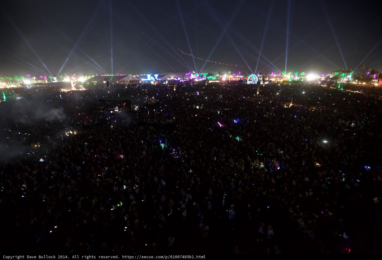 Illuminated Crowd at Coachella Concert