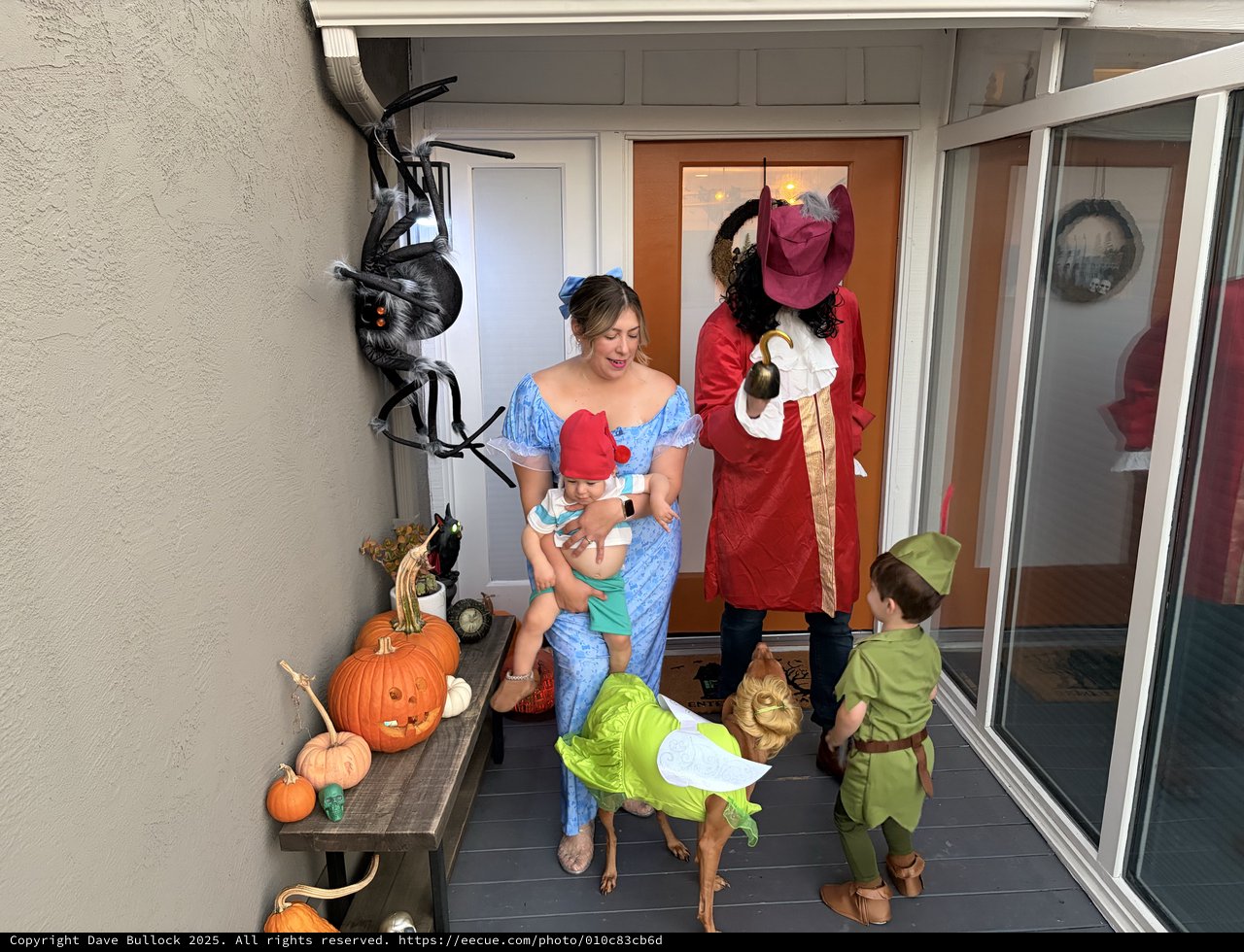 Family Halloween Celebration on Front Porch