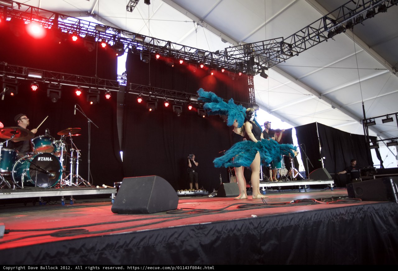 The Blue-dressed Performer Rocking the Stage