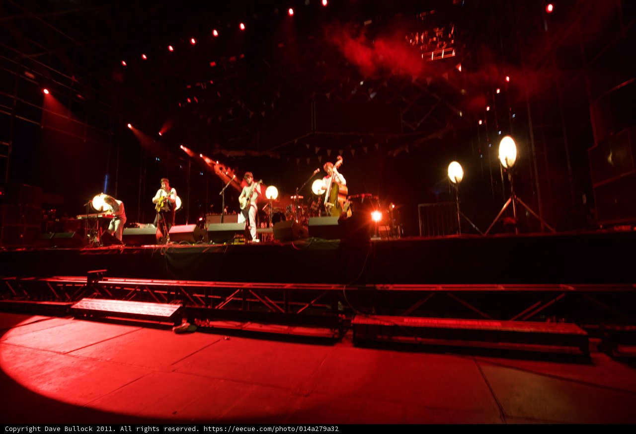 Red Spotlight on Stage