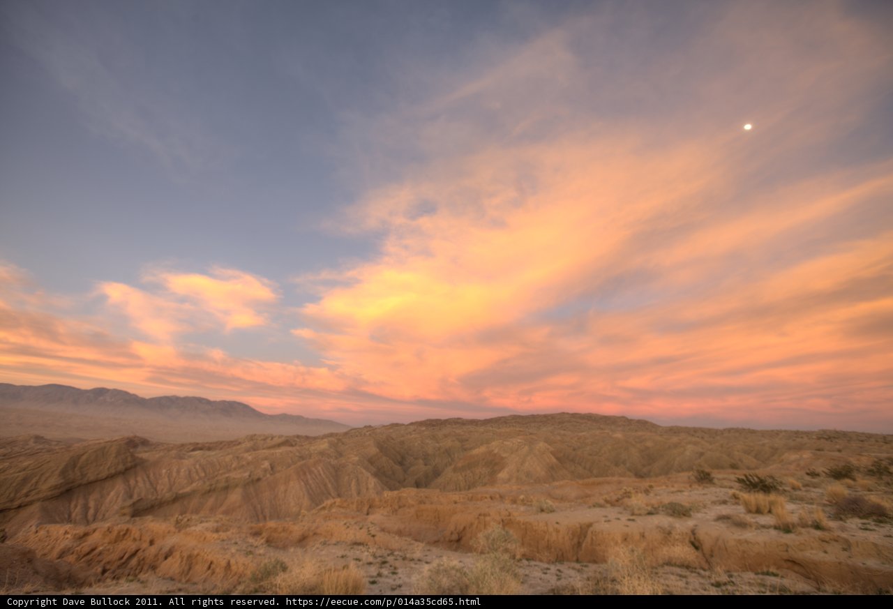 Moonrise over the Anza-Borrego Desert