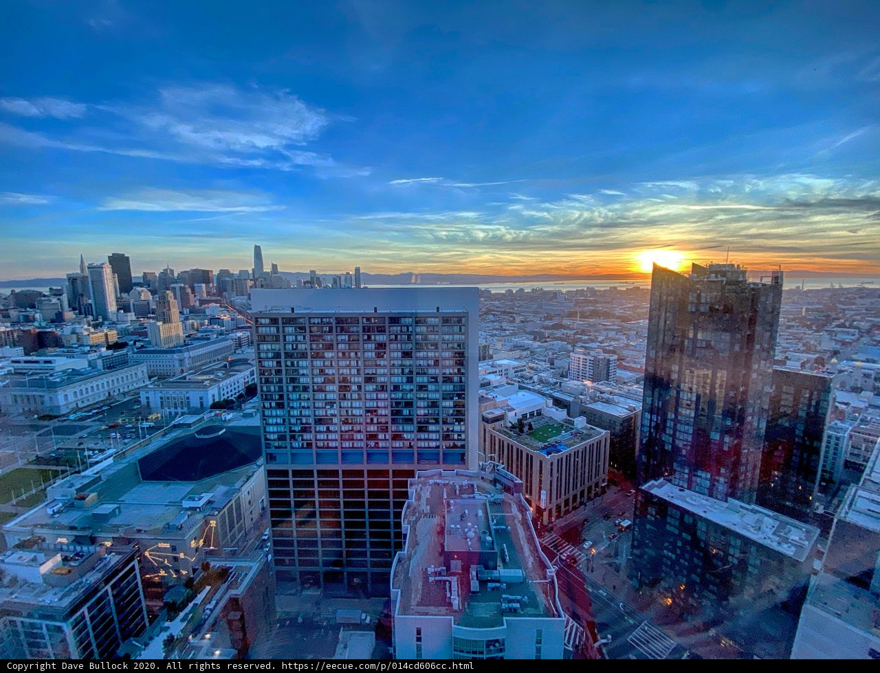 Sunset Over San Francisco Skyline
