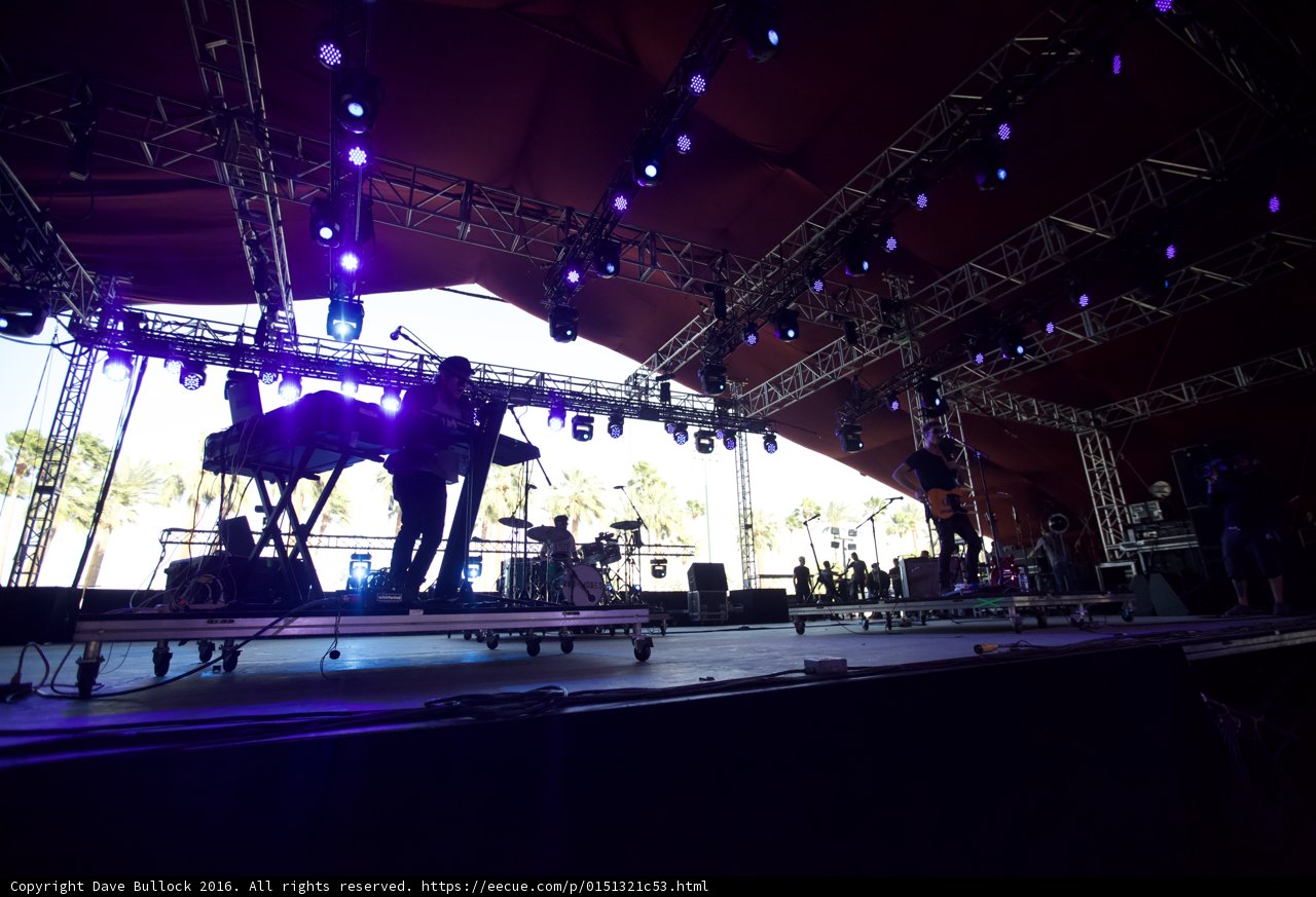 Rocking the Stage with Purple Lights
