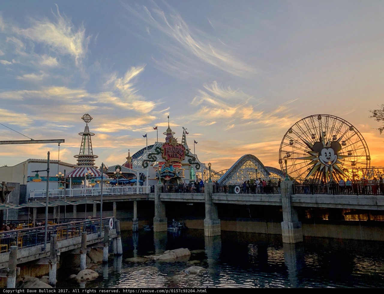 Sunset at Disney California Adventure Park