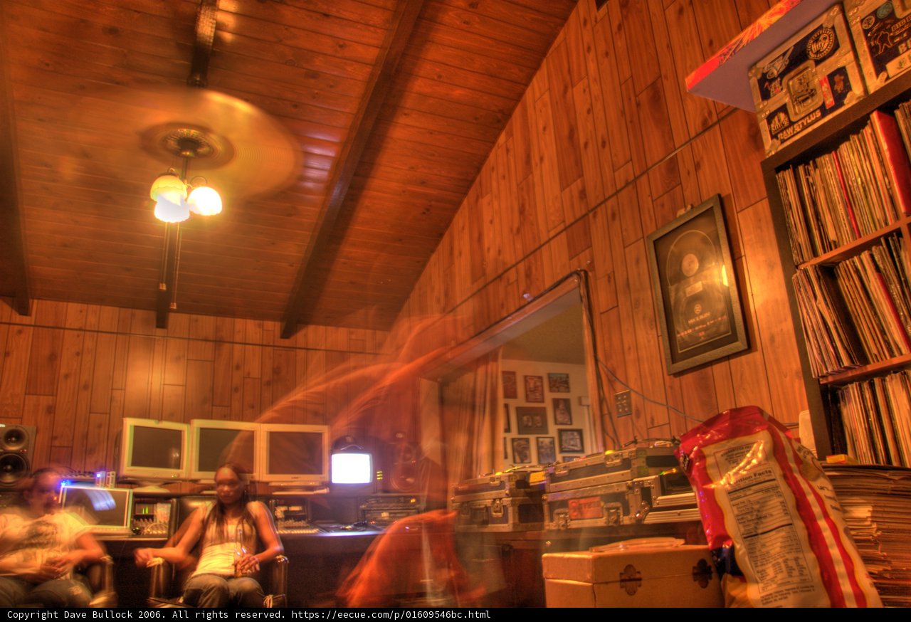 Wood and Electronics in an Interior Living Room