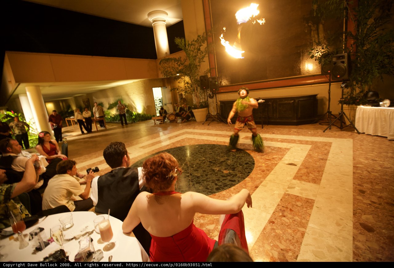 Fiery Entertainer in a Red Dress