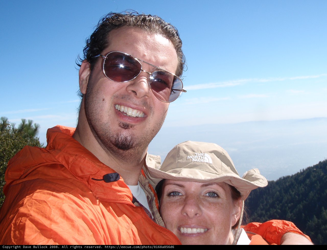 Couple Smiling at Summit of Mount Wilson