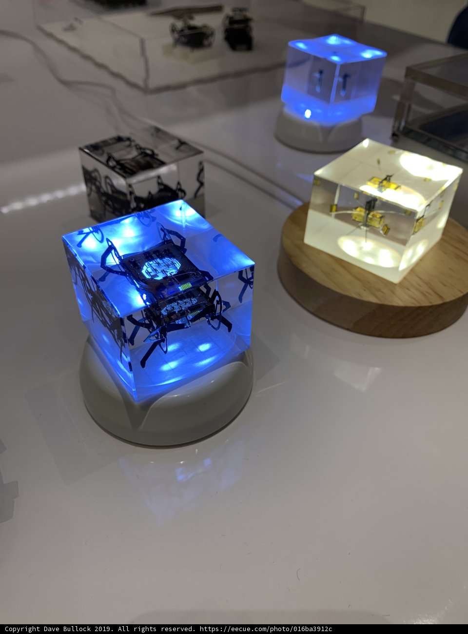 Colorful Crystal Cubes on Display