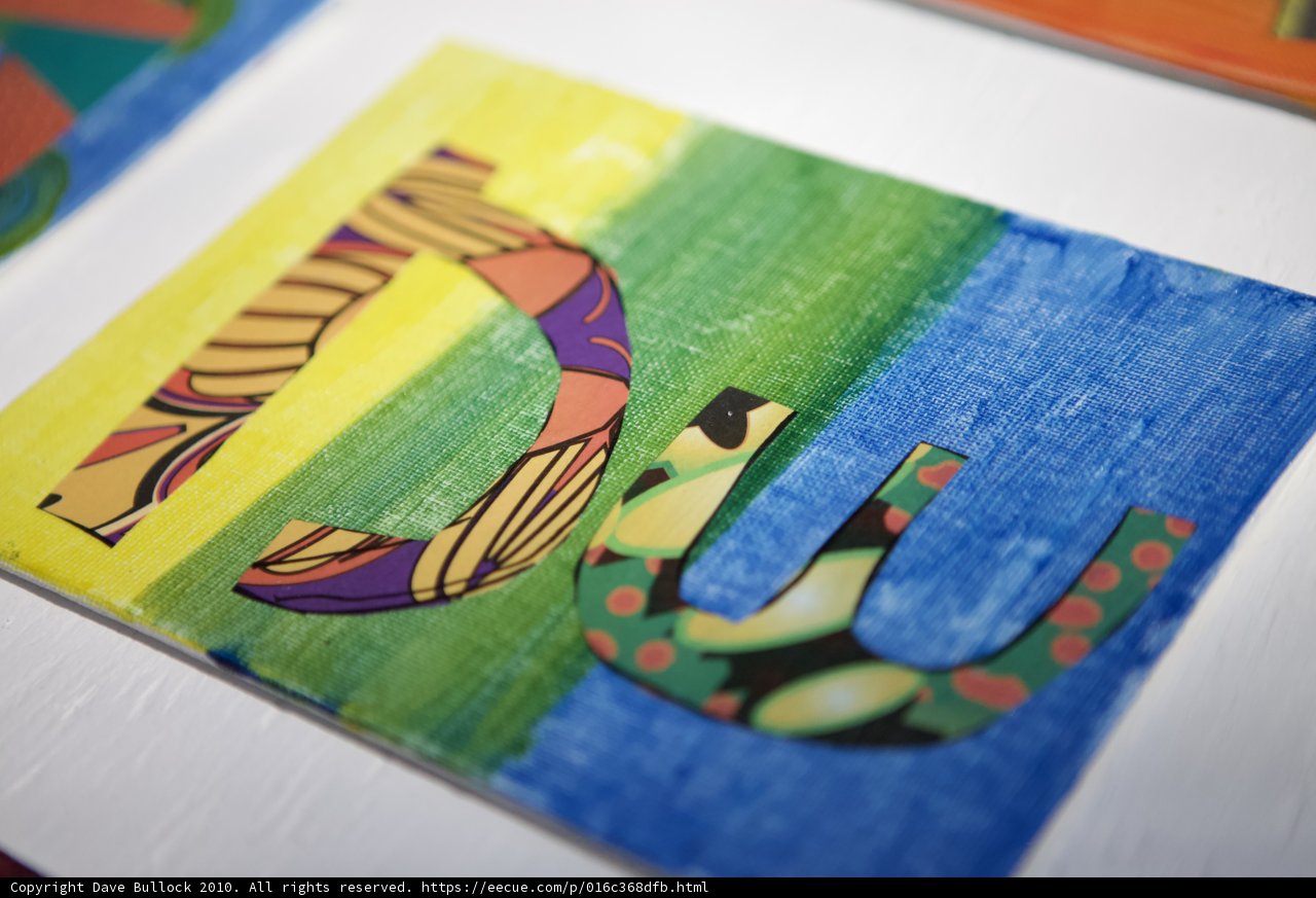 Colorful 'U' Alphabet Letter