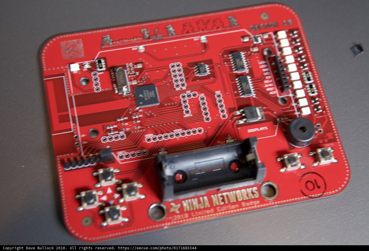 Red Circuit Board with Electronic Device