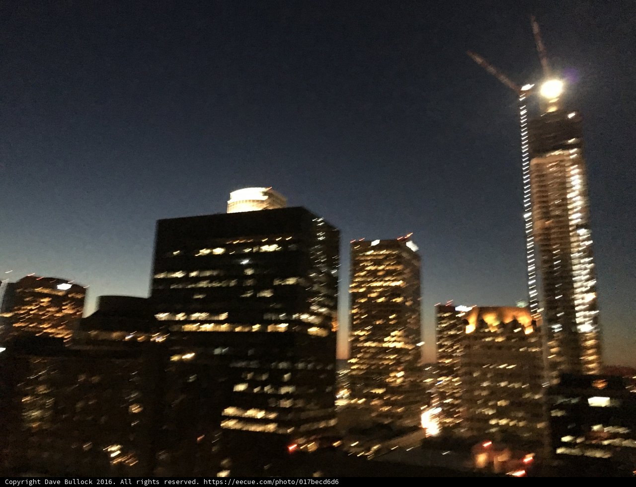 City Lights Under the Moonlight